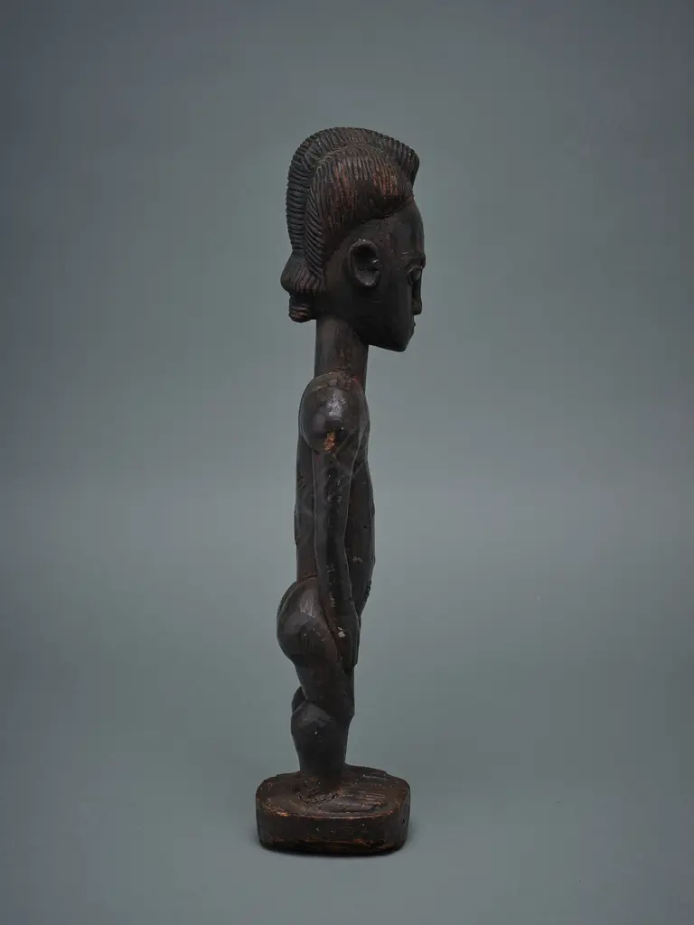 Nigerian tribal wood figure, (probably Baule), Image 1++